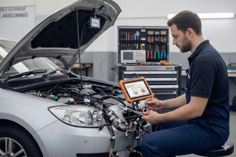 VAG Specialist Services Birmingham – auto electrician working on a VAG vehicle for Birmingham Auto Electrics.