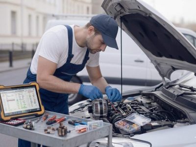 Alternator Repair Birmingham – auto electrician replacing an alternator for Birmingham Auto Electrics.