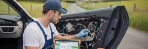 Central Locking Repair in Birmingham – auto electrician repairing a central locking system for Birmingham Auto Electrics.