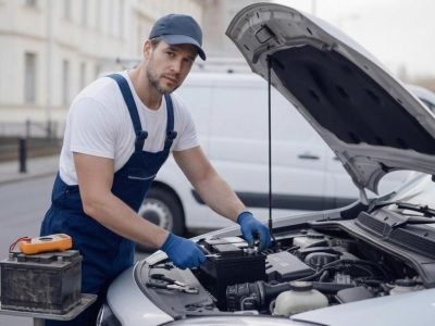 Mobile Car Battery Replacement Birmingham – auto electrician replacing a car battery for Birmingham Auto Electrics.
