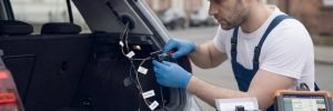 Reverse Camera Installation Birmingham – auto electrician installing a reverse camera for Birmingham Auto Electrics.