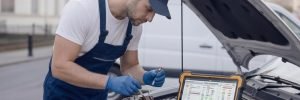 Starter Motor Repair Birmingham – auto electrician repairing a starter motor for Birmingham Auto Electrics.